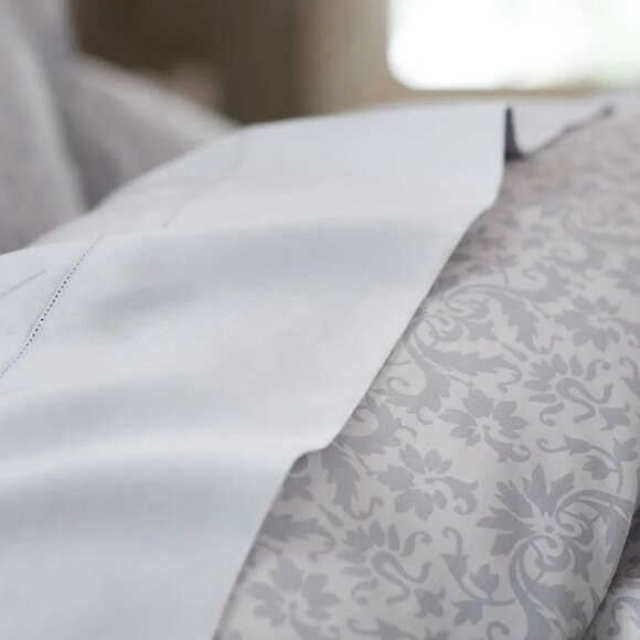 Pinzon Paris Printed Duvet Cover & Insert - King, Light Grey - Picture 2 of 6